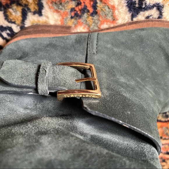 Tory Burch grey suede Moto boot - Picture 8 of 10